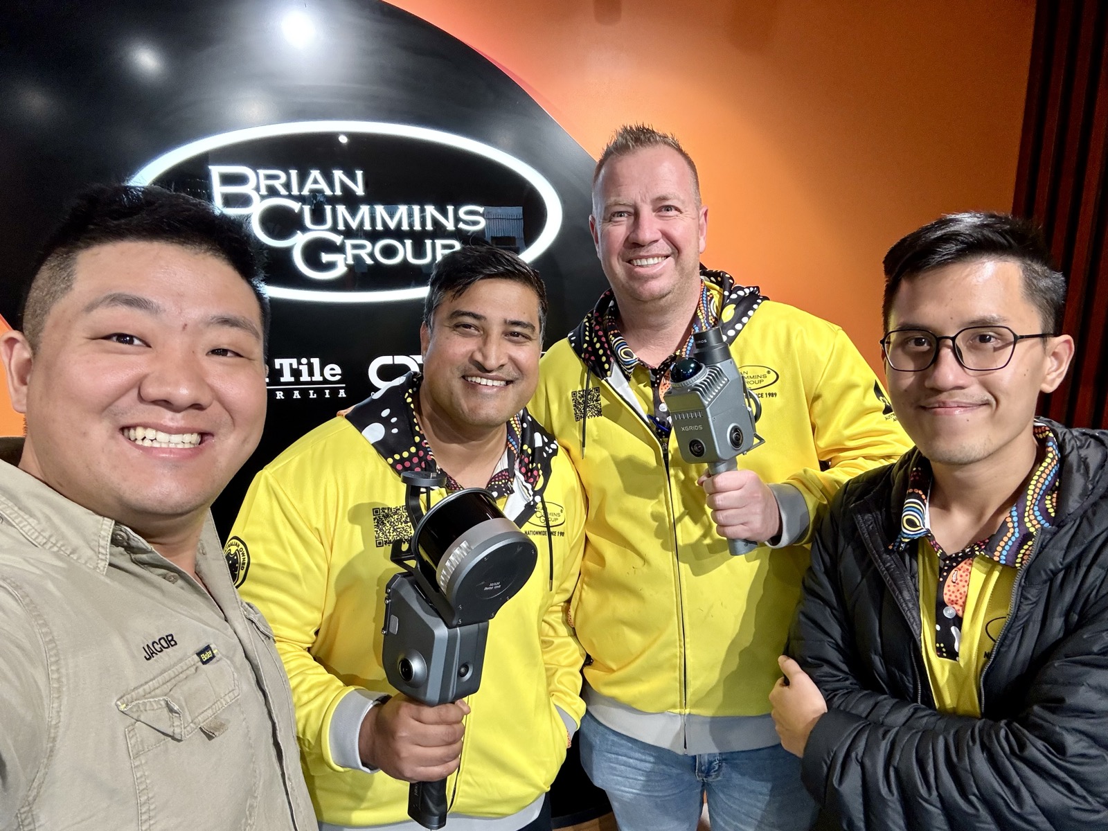 Brian Cummins Group team with their XGRIDS scanners