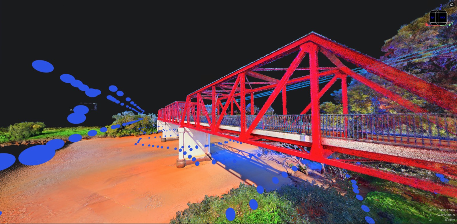 Point cloud and 3DGS dataset of a Queensland steel truss bridge