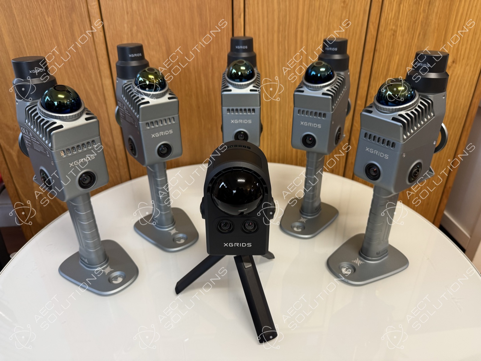 PortalCam hire fleet lined up on desk stands