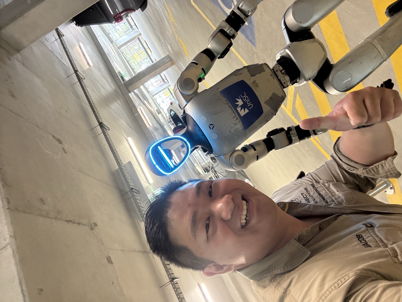 AECT founder with a humanoid robot
