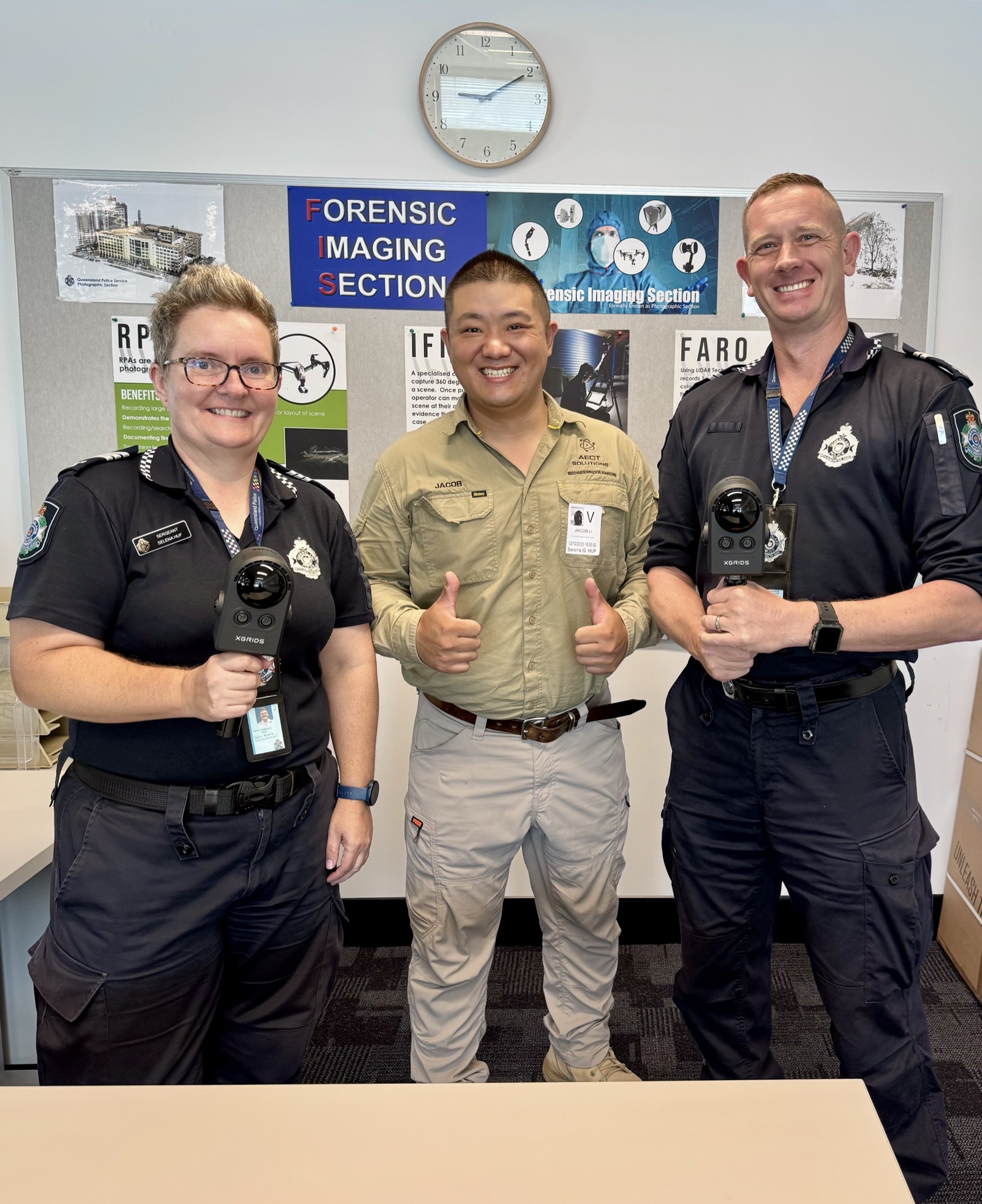 Forensic imaging team after PortalCam training with AECT